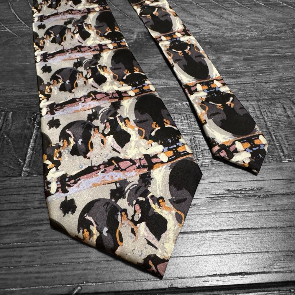 Robin Ruth Silk Tie Dancers Pattern Professional Office Business Career Academia